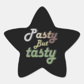 Grappig  Retro Pasty Blonde Ster Sticker (Voorkant)