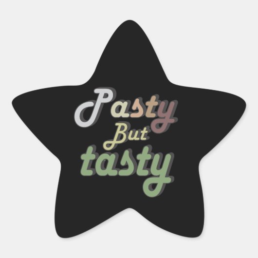 Grappig  Retro Pasty Blonde Ster Sticker (Voorkant)
