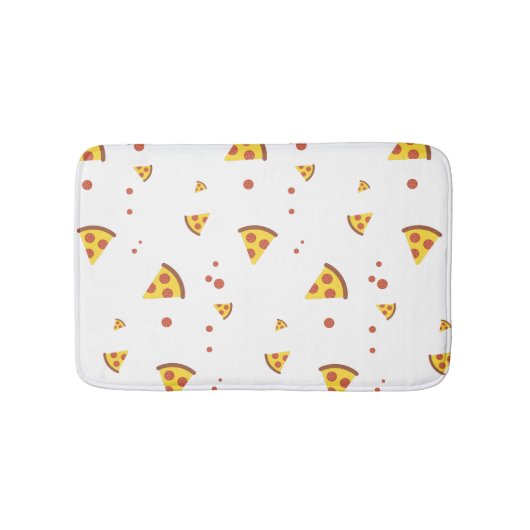 Grappig Retro Pepperoni Pizza Minimalistisch Patro Badmat (Voorkant)