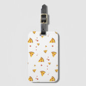 Grappig Retro Pepperoni Pizza Minimalistisch Patro Bagagelabel (Voorkant (verticaal))