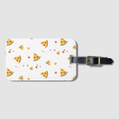 Grappig Retro Pepperoni Pizza Minimalistisch Patro Bagagelabel (Voorkant (horizontaal))