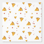 Grappig Retro Pepperoni Pizza Minimalistisch Patro Behang (Voorkant)