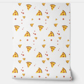 Grappig Retro Pepperoni Pizza Minimalistisch Patro Behang (Afrollen)