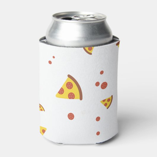 Grappig Retro Pepperoni Pizza Minimalistisch Patro Blikjeskoeler (Blikje Voorkant)