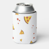 Grappig Retro Pepperoni Pizza Minimalistisch Patro Blikjeskoeler (Blikje Achterkant)