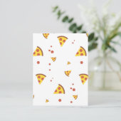 Grappig Retro Pepperoni Pizza Minimalistisch Patro Briefkaart (Staand voorkant)