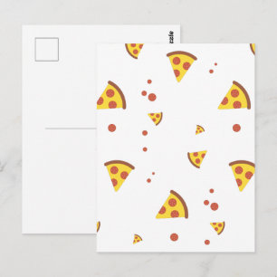 Grappig Retro Pepperoni Pizza Minimalistisch Patro Briefkaart