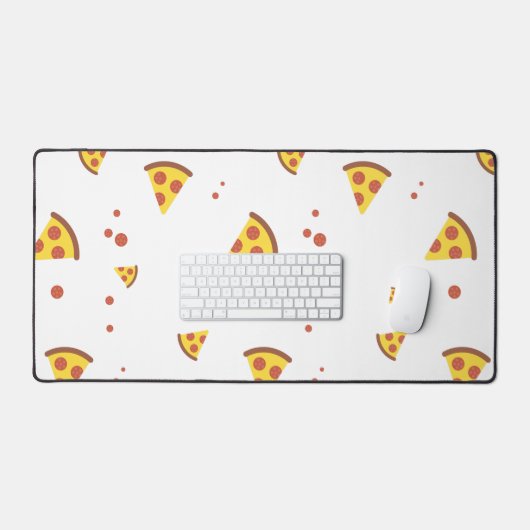 Grappig Retro Pepperoni Pizza Minimalistisch Patro Bureaumat (Keyboard & Muis)