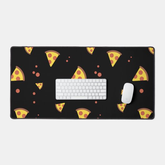 Grappig Retro Pepperoni Pizza Minimalistisch Patro Bureaumat (Keyboard & Muis)