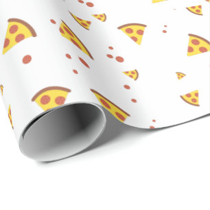 Grappig Retro Pepperoni Pizza Minimalistisch Patro Cadeaupapier