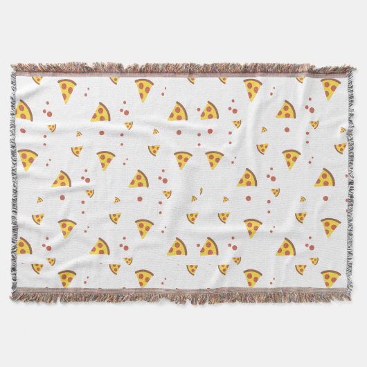 Grappig Retro Pepperoni Pizza Minimalistisch Patro Deken (Voorkant)