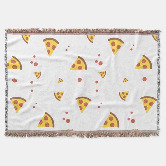 Grappig Retro Pepperoni Pizza Minimalistisch Patro Deken (Voorkant)