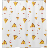 Grappig Retro Pepperoni Pizza Minimalistisch Patro Douchegordijn (Voorkant)