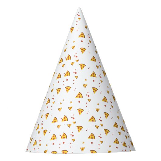 Grappig Retro Pepperoni Pizza Minimalistisch Patro Feesthoedjes (Voorkant)