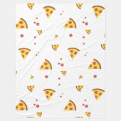 Grappig Retro Pepperoni Pizza Minimalistisch Patro Fleece Deken (Voorkant)