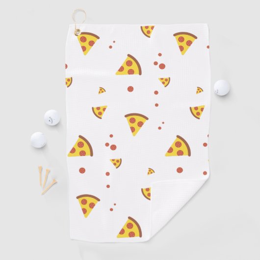 Grappig Retro Pepperoni Pizza Minimalistisch Patro Golfhanddoek (Insitu)