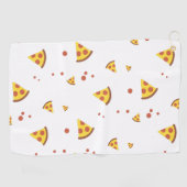 Grappig Retro Pepperoni Pizza Minimalistisch Patro Golfhanddoek (Horizontaal)