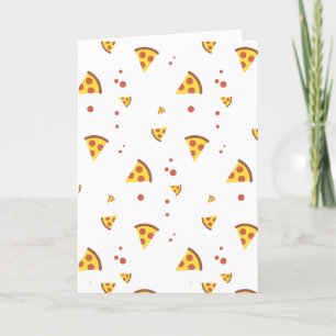Grappig Retro Pepperoni Pizza Minimalistisch Patro Kaart