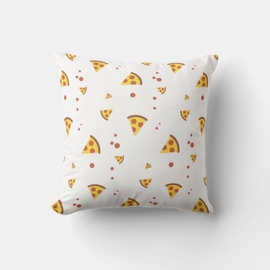 Grappig Retro Pepperoni Pizza Minimalistisch Patro Kussen (Voorkant)