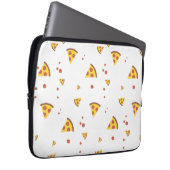 Grappig Retro Pepperoni Pizza Minimalistisch Patro Laptop Sleeve (Voorkant Rechts)