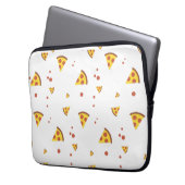 Grappig Retro Pepperoni Pizza Minimalistisch Patro Laptop Sleeve (Voorkant Links)