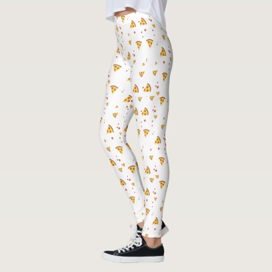 Grappig Retro Pepperoni Pizza Minimalistisch Patro Leggings (Links)