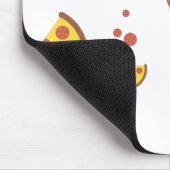 Grappig Retro Pepperoni Pizza Minimalistisch Patro Muismat (Hoek)