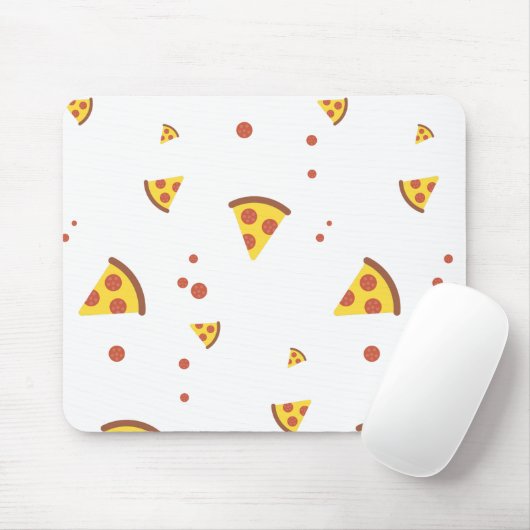Grappig Retro Pepperoni Pizza Minimalistisch Patro Muismat (Met muis)