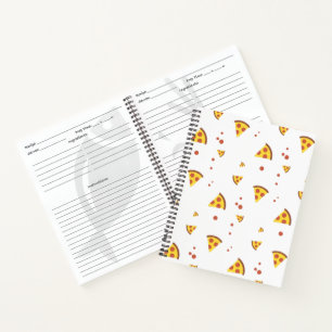 Grappig Retro Pepperoni Pizza Minimalistisch Patro Notitieboek