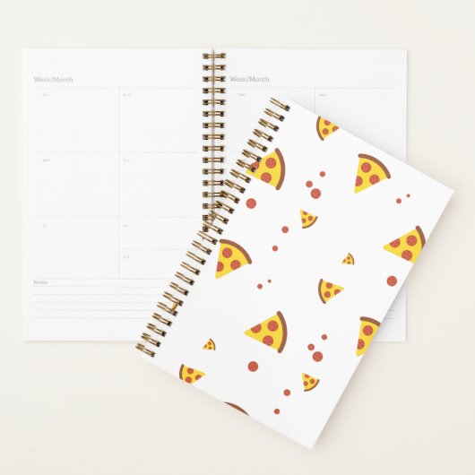 Grappig Retro Pepperoni Pizza Minimalistisch Patro Planner (Display)