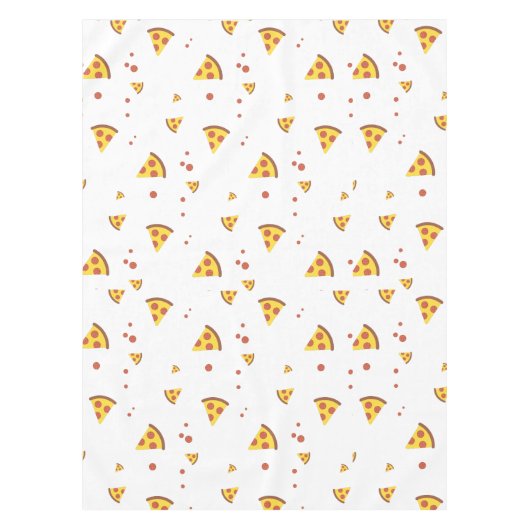 Grappig Retro Pepperoni Pizza Minimalistisch Patro Tafelkleed (Voorkant)