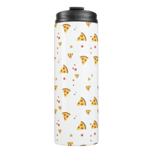 Grappig Retro Pepperoni Pizza Minimalistisch Patro Thermosbeker
