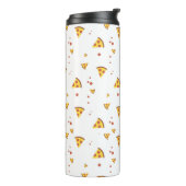 Grappig Retro Pepperoni Pizza Minimalistisch Patro Thermosbeker (Gedraaid links)