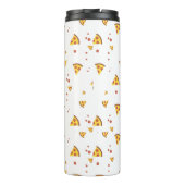 Grappig Retro Pepperoni Pizza Minimalistisch Patro Thermosbeker (Achterkant)