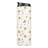 Grappig Retro Pepperoni Pizza Minimalistisch Patro Thermosbeker (Geroteerd rechts)
