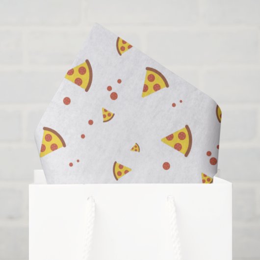 Grappig Retro Pepperoni Pizza Minimalistisch Patro Tissuepapier (Cadeauzakje)