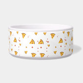 Grappig Retro Pepperoni Pizza Minimalistisch Patro Voerbakje (Links)