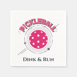 Grappig Retro Pink Dink & Run Pickleball Servet