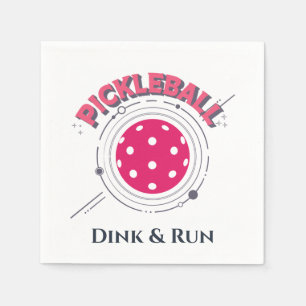Grappig Retro Pink Dink & Run Pickleball Servet