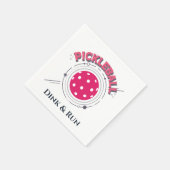 Grappig Retro Pink Dink & Run Pickleball Servet (Hoek)