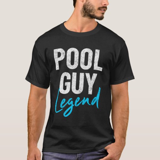 Grappig Retro Pool Guy Legend T-shirt (Voorkant)