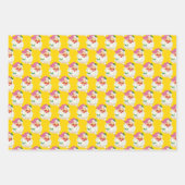 Grappig Retro Roze Kerstman Gezicht Kerstcadeau Inpakpapier Vel (Voorkant)