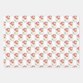 Grappig Retro Roze Kerstman Gezicht Kerstcadeau Inpakpapier Vel (Voorkant 2)