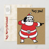 Grappig Retro Sinterklaas Briefkaart (Voorkant / Achterkant)