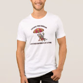 Grappig Retro Skelet Leeft de Droom Slechte Beslis Tri-Blend Shirt (Voorkant)
