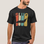 Grappig retro Slug zwart T-shirt (Voorkant)