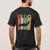 Grappig retro Slug zwart T-shirt (Achterkant)