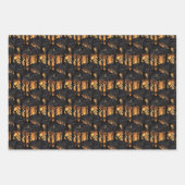 Grappig retro spooky Halloween spookbos Inpakpapier Vel (Voorkant)