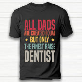 Grappig Retro Tandarts Papa Pensioen Zwart T-shirt