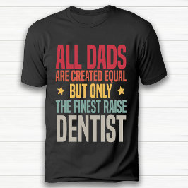 Grappig Retro  Tandarts Papa Pensioen Zwart T-shirt